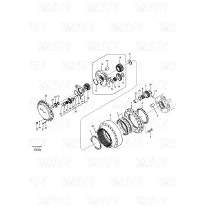China Black Color VOE14551150 EC290B Excavator Travel Motor Drive Catalog with Bolt-on Installation on sale