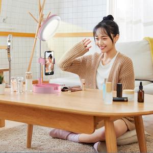 Desktop Lamp 6 Inch 12W Circle Selfie Light On Stand