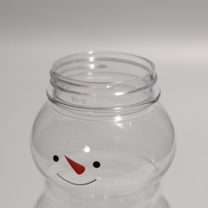 Snowman Eco Friendly PET Plastic Bottle With Customizable Caps For Beverage