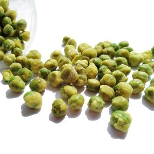 Dried Fried Yellow Wasabi Coated Green Peas Snack Crunchy and Crispy Nut Food