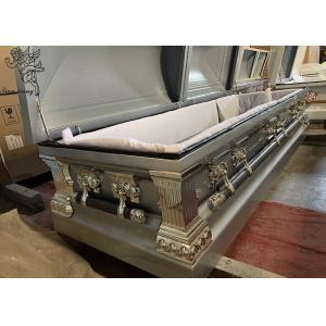 Elegant Metal Casket Rectangle shape With Metal Handle Decorable