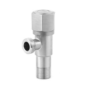 China Plumbing Fixture SS201 Brushed Angle Valve For Kitchen 195g 1/2X3/8 Toilet Angle Valve on sale