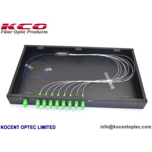 1*8 PLC Optical Fiber Splitter 1x8 SC/APC Patch Panel Rackmount Splitter 0.9mm