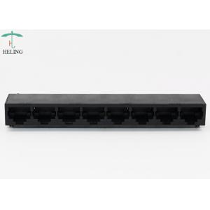 1 x 8 Ports Harmonica Ganged Modular Jack Connector RJ45 For Ethernet Switches