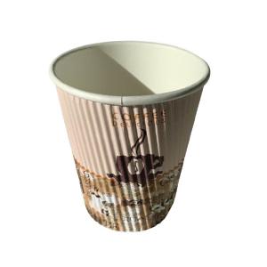 Cheap Disposable 8 Oz Hot Cups PE Coating Triple Wall Personalised Takeaway Coffee Cups for sale