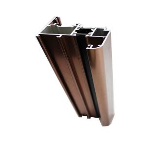 Customized Aluminum Frame Profile , T5 / T6 Aluminium Windows Wood Finish