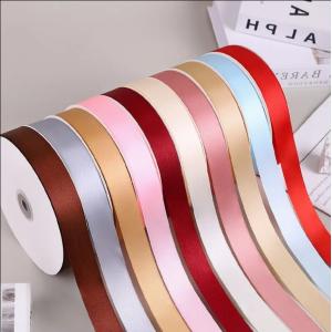 Double Face and Single Face Satin Ribbon Roll for Gift Wrapping Customer