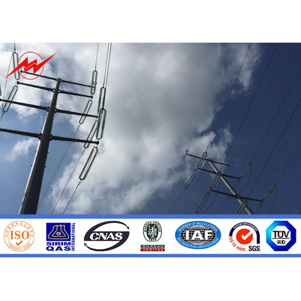 Quality Octagonal 220KV Philippine NPC Steel Power Pole Q345 15 Years Life Time wholesale