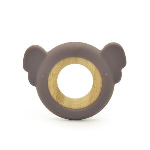 NUBY Natural Wooden Silicone Teether Koala Shape BPA Free