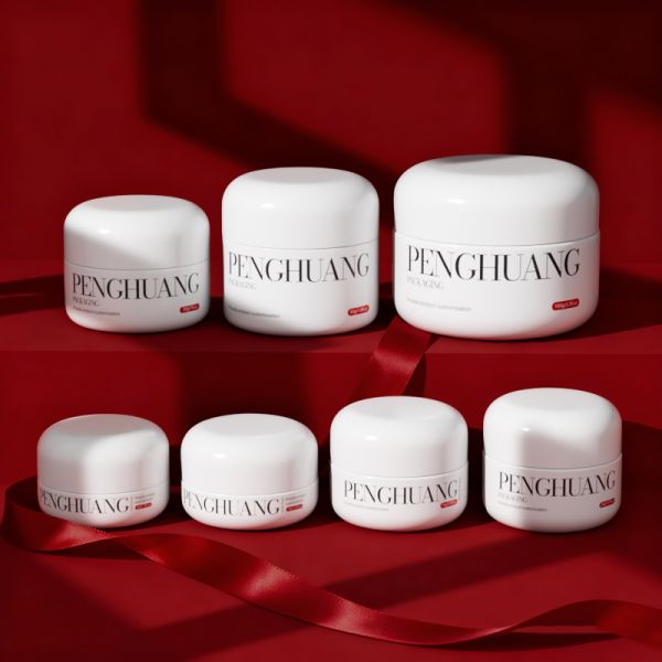 Quality Custom Cream Glass Jars for Lip Balm in White/Transparent/Custom with Customized Logo and Custom Color/Printing wholesale