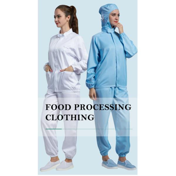 Dust Free ESD Antistatic Cleanroom Clothing Food Processing Uniform
