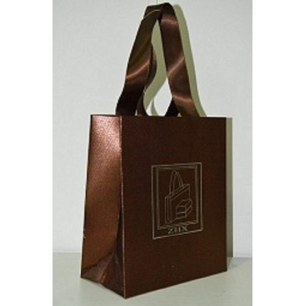 Quality Customized Handmade Silk Screen Printing Over Satin Laminated Paperbag wholesale