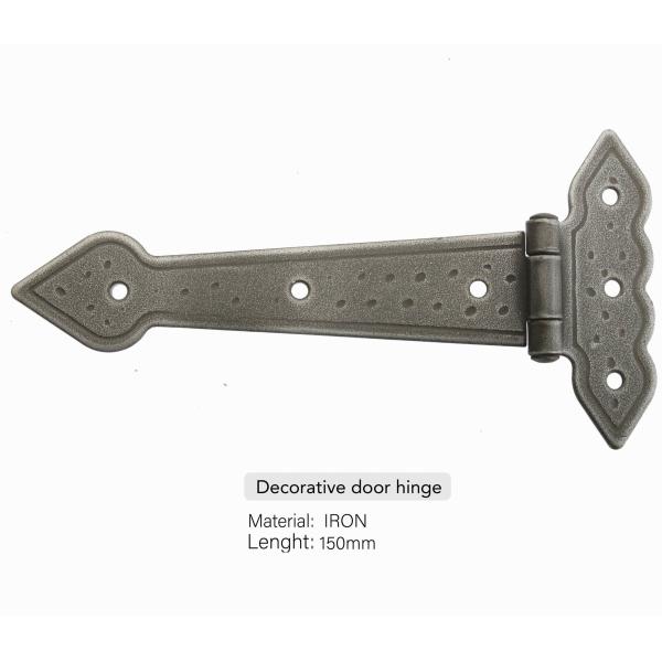 Quality 150mm Length Western Style Hardware Door Hinge  Iron Gray Color Home Decor wholesale