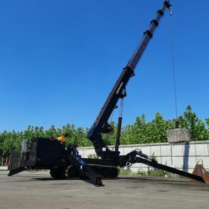 Used Remote Control Hydraulic Crawler Spider Crane Fly Jib Bucket 3ton 10ton