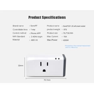 Sonoff US 16A Mini Wifi Smart Socket Home Power Consumption Measure Monitor