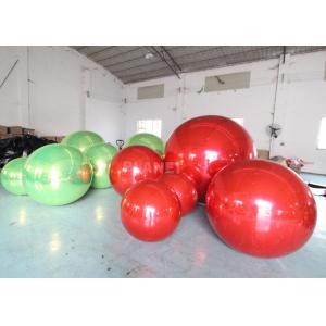 Red Green Custom Size Double Layer PVC Inflatable Mirror Ball Hanging Sphere