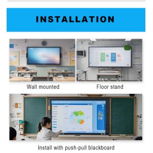Interactive 75 Inch Touch Screen Panel 4k Multi Mouth Interact for Education