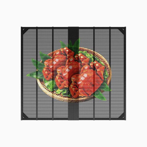 Quality High Protection Level LED Grille Window LED P3.91 Advertising Display with Stable Performance and High Transparency wholesale