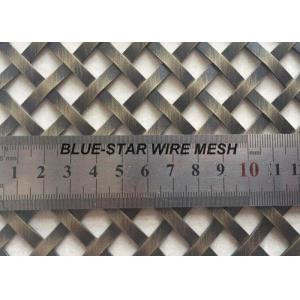 Flat Wire Intercrimp Wire Mesh For Decoration Square / Rectangular Aperture