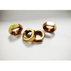 GB54 Yellow Zinc Plated Hex Head Nut , M18 X 1.5 Nut Resist Loosening