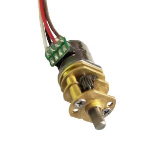 SM08-GB10 8mm diameter bipolar stepper motor with D shaft gearbox
