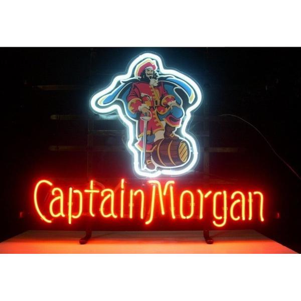 Hand Bended " Captain Morgan " Real Glass Neon Sign Beer Bar Light for Wedding