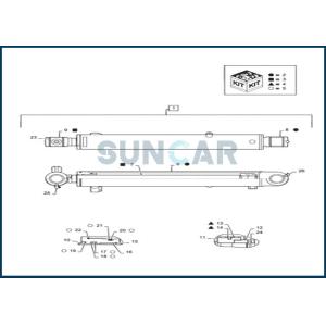 PS01V00003R300 Bucket Cylinder Piston Seal Kit fits CNH CX55B