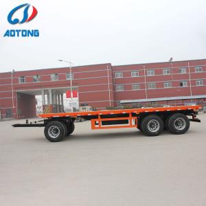 20ft 40ft 20-40Tons Small Flatbed Cargo Trailer Full Trailer Max Payload 40T 2/3
