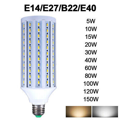 Intpro 60W LED Corn Light Bulb 6000LM E26/E27 6000K 85V~265V Super Bright Light