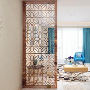 China Rose Gold 201 Stainless Steel Room Divider Strong Support on sale