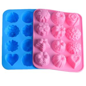 Reusable Nonstick Silicone Baking Molds With 12 Different Shape