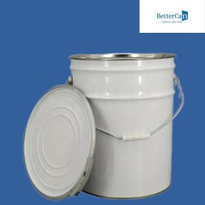 Tinplate 5 Gallon Paint Pails 20L Metal Bucket With Lid