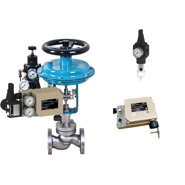 Pneumatic Control Valves With Samson 4765 /4763 Actuator Positioner and Solenoid Valve Filter Regulator for Samson On-Off Valve