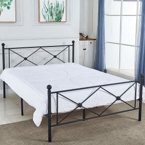 China Metal King Size Iron Bed Antique Modern Design For Home Hotel ISO9001 on sale