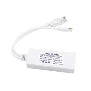 1Gbps Switch Capacity USB Type-c Poe Splitter For Power And Ethernet Rj45 Shield Plug