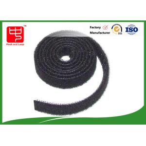 gripping hook & loop cable ties in black , Silk printing