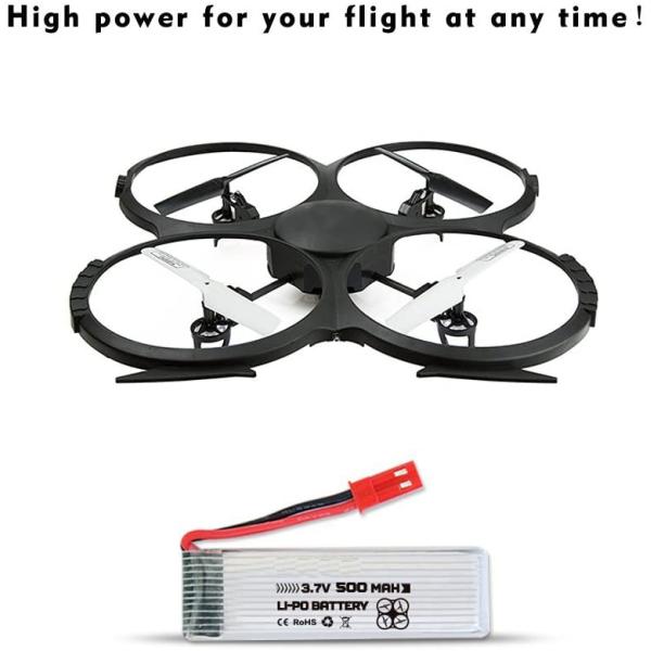 U817A Lithium Polymer Battery 500mah 3.7v Lipo Rechargeable Battery RC