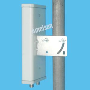 China AMEISON Antenna 2x12 dBi high gain dual polarization 2.4GHz directional panel antenna mimo wifi 65 degree on sale