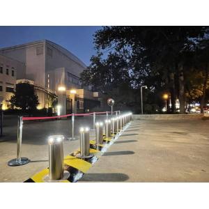Security Automatic Car Park Bollards 6mm Thickness With LED Lights