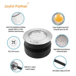 12W 24W RGB IP68 Underwater Light Recessed LED Swimming Pool Lamp