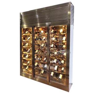 China Bronze ODM Stainless Steel Wine Cabinets 24 Inch Wine Fridge AC240V on sale
