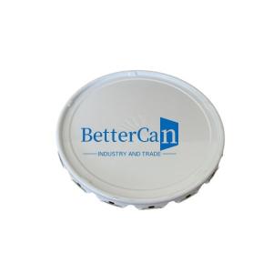 White Flower Lug Lid With Cluring 0.35mm OEM Lid For Tin Pail 0.38mm Thickness