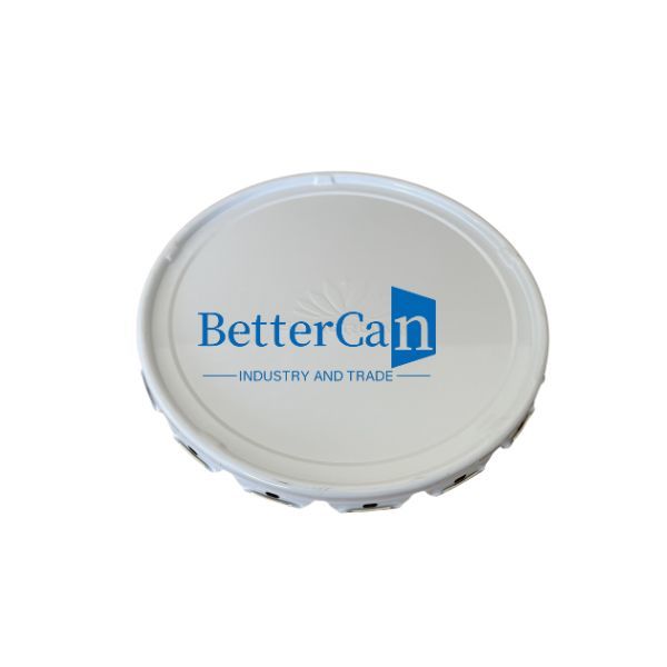 Quality White Flower Lug Lid With Cluring 0.35mm OEM Lid For Tin Pail 0.38mm Thickness wholesale