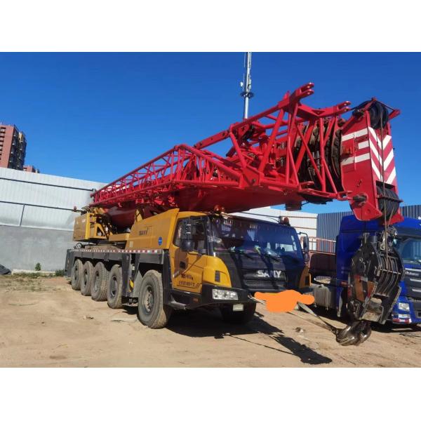 Quality 130ton Truck Crane Red Color Maximum Lifting Height 40m Heavy Equipment Mobile Crane wholesale