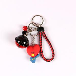 Custom Soft PVC Rubber Figure Miniature Key Ring Soft PVC Pendant Attached To