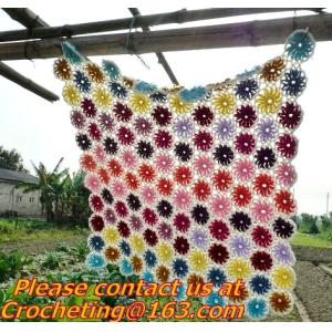 rustic handmade knitted crochet towel blanket carpet tablecrochet blanket sofa