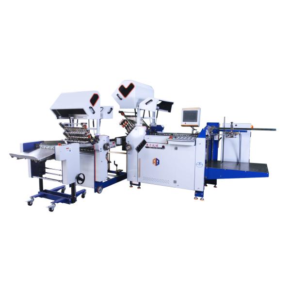 Quality Industrial Wide-Format Paper Leaflet Folding Machine With Cross Fold Unit For Inserting Use wholesale