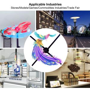 Nake Eye Stock 80Cm Ventilador Holographic 3D Fan Light Wifi Led Fan 3D Hologram