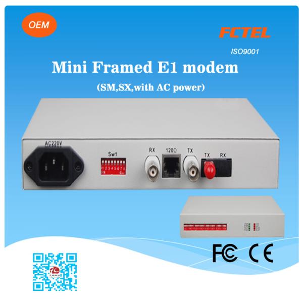 Quality FCTEL Mini Framed E1 Optical Fiber Modem wholesale