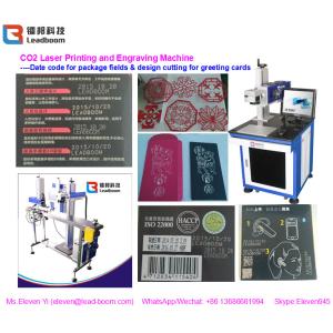 Air Cooling CO2 Laser Engraving Machine 60W For Food Package / Plastic Paper